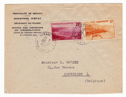 Lettre Monaco 1952 Monte Carlo Principauté De Monaco Ministère D'État Office Des Émissions Des Timbres Postes - Brieven En Documenten