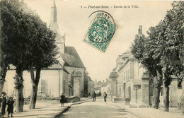 Pont Sur Seine * Route Et Entrée De La Ville - Autres & Non Classés