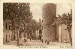 Canet D'aude * La Rue De L'église * Villageois - Autres & Non Classés