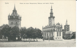 Culm, Chelmo, Partie Mit Wasserturm, Rathaus Und Kath. Kirche, Nicht Gelaufen - Polonia