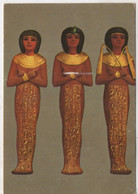 Delcampe - 260821-Egypte.Gilded Cedar Wood Ushabtis - Museen