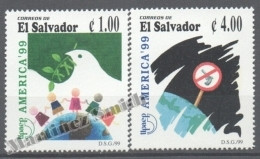 El Salvador 1999 Yvert 1427-28, América UPAEP, New Millenium Without Weapons - MNH - Salvador