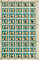 Denmark; Christmas Seals. Full Sheet 1936   MNH** - Volledige & Onvolledige Vellen