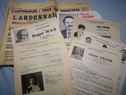 Lot De Documents De Ardennes Sur Les élection Législatives Du 12 Mars 1978 - Ardennes - Non Classificati