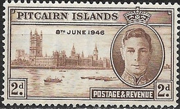 PITCAIRN ISLANDS 1946 Victory - 2d - Houses Of Parliament, London MNH - Pitcairn Islands