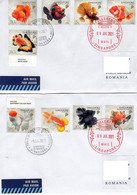 SINGAPORE 2020: GOLDEN FISHES, Complete Set On 2 Covers Circulated To Romania - Registered Shipping! - Singapore (1959-...)