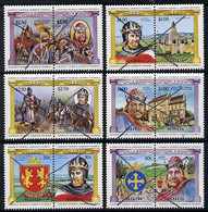 St Lucia 1984 Monarchs (Leaders Of The World) The Unissued Set Of 12 (6 Se-tenant Pairs Of Alfred & Richard I) Each Cros - St.Lucie (1979-...)