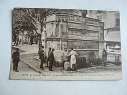 CPA  LOIR ET CHER  BLOIS : La Fontaine Louis XII - Scène Animée - Noyers Sur Cher