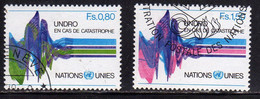 UNITED NATIONS GENEVE GINEVRA GENEVA ONU UN UNO 1979 UNDRO DISASTER RELIEF COMPLETE SET SERIE USATO USED OBLITERE' - Used Stamps