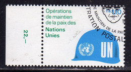 UNITED NATIONS GENEVE GINEVRA GENEVA ONU UN UNO 1980 PEACE KEEPING OPERATIONS PAIX MANTEIN 1.10fr USATO USED OBLITERE' - Gebraucht