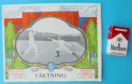 OLYMPIC GAMES STOCKHOLM 1912 - FENCING (Belgium - Belgie Is Winner) - Original Vintage Programme Escrime Fechten Scherma - Fencing