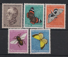 Suisse - 1950 - N°Mi. 550 à 554 - Papillon / Butterfly - Neuf Luxe ** / MNH / Postfrisch - Butterflies