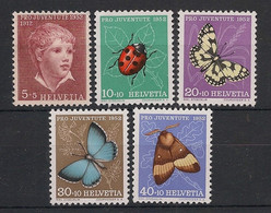 Suisse - 1952 - N°Mi. 575 à 579 - Papillon / Butterfly - Neuf Luxe ** / MNH / Postfrisch - Papillons