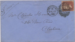 GB 1870 QV 1d Rose-red Pl.106 (AE) Fine Cvr UNDELIVERABLE Duplex LONDON-W.C / W.C / 13 - Briefe U. Dokumente