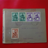 LETTRE RECOMMANDE BRUXELLES CACHET OBERKOMMANDO DER WEHRMACHT CENSURE POUR TROYES FRANCE OCCUPEE 1941 - WW II (Covers & Documents)