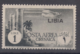 Italy Colonies Libya Libia 1941 Posta Aerea Sassone#52 Mint Hinged - Libya