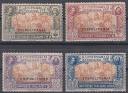 Italy Colonies Tripolitania 1923 Sassone#1-4 Mint Hinged, Almost Nh - Tripolitania