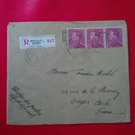 LETTRE RECOMMANDE BRUXELLES POUR TROYES 1937 - Other & Unclassified