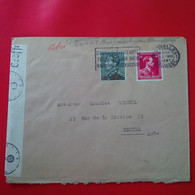 LETTRE RECOMMANDE BRUXELLES CACHET OBERKOMMANDO DER WEHRMACHT CENSURE POUR TROYES FRANCE OCCUPEE 1941 - Otros & Sin Clasificación