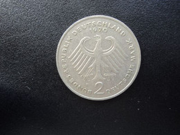 RÉPUBLIQUE FÉDÉRALE ALLEMANDE : 2 DEUTSCHE MARK   1970 F   Tranche A *    KM 124     SUP - 2 Marcos