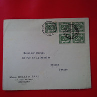 LETTRE BRUXELLES MAISON GELLI ET TANI POUR TROYES 1938 - Cartas & Documentos