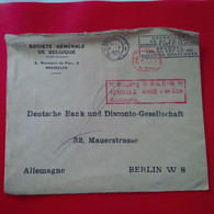 LETTRE BRUXELLES SOCIETE GENERALE DE BELGIQUE POUR BERLIN 1933 - Storia Postale