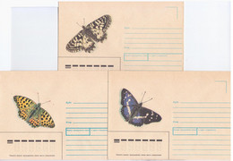 Russia USSR 1989 Fauna Butterfly Butterflies Insect Insects, Dark White Paper - 1980-91