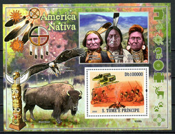 SAINT-THOMAS ET PRINCE. BF De 2009. Indiens D'Amérique/Bison/Aigle. - American Indians