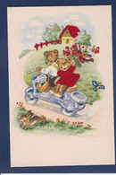 CPA Ours Bear Position Humaine Non Circulé Vespa Scooter Lapin - Bears