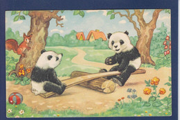 CPA Ours Bear Panda Position Humaine Non Circulé - Ours