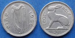IRELAND - 3 Pence 1966 "hare" KM# 12a Republic (1939-1971) - Edelweiss Coins - Ireland