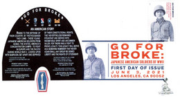Go For Broke First Day Cover, With Digital Color Pictorial (DCP) Postmark From Los Angeles, CA - 2011-...
