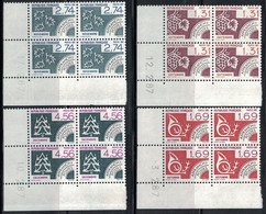 PREO - N°194 A 197 - 4 X BLOC DE 4 - COIN DATE -  DATES DIVERSES - COTE 58€ - Voorafgestempeld