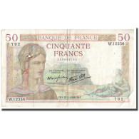 France, 50 Francs, Cérès, 1940, 1940-02-22, TB, Fayette:18.39, KM:85b - 50 F 1934-1940 ''Cérès''