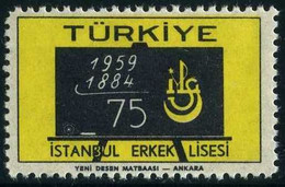 Turkey 1959 Mi 1618 MNH Istanbul Boys Lyceum, 75th Anniversary | Mathematics - Neufs
