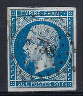 FRANCE Classique: Le Y&T 14A, TB Obl. PC 738 (La Chapelle-en-Vercors, Drôme, Ind.13), Léger Pli - 1853-1860 Napoléon III
