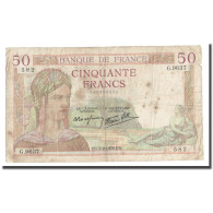 France, 50 Francs, Cérès, 1939, 1939-02-02, TB, Fayette:18.21, KM:85b - 50 F 1934-1940 ''Cérès''