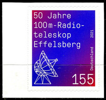 BRD - Mi 3622 Gestanzt Aus MH 123 ✶✶ # - 155c    50 Jahre Radioteleskop Effelsberg - Ausg.: 06.08.2021 - Ungebraucht