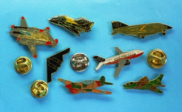 7 PIN'S //  ** AVIONS MILITAIRES / ET BOEING 737 ** - Avions