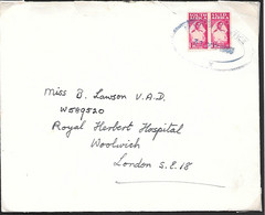 MARITIME FLEET MAIL OFFICE X WW2 SOUTH AFRICA Durban To ENGLAND London Worn Cancel 2nd Rate - Storia Postale