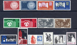 NORVEGIA - Norge - Norwegen - Norway - 1971 - Annata Completa / Complete Year **/MNH VF - New - Volledig Jaar