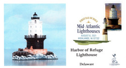 Mid-Atlantic Lighthouses First Day Cover, #4 Of 5, With Digital Color Pictorial (DCP) Postmark From Highlands, NJ. - 2011-...