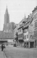 Carte Postale Photo STRASBOURG-67-Bas-Rhin-Rue D'Or Et La Cathédrale Avec Boulangerie Pâtisserie - Strasbourg