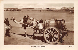 ¤¤   -  YEMEN   -  ADEN   -   Carte-Photo  -   Water Cart  -  Attelage De Chameaux   -   ¤¤ - Yémen