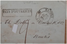 Pays D'outremer Nantes (Loire Atlantique) + Purification - Lettre De Pointe à Pitre 1833 - Maritime Post