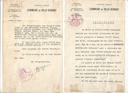 Certificat , Demande Aux Autorités Allemandes , Français/allemand , Réponse Feldpostnummer ,1940 , Frais Fr 1.85 E - Zonder Classificatie