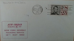 FIRST FLIGHT AIR INDIA BOEING 707 IDLEWILD NY TO BOMBAY MAY 14,1960. - Airmail