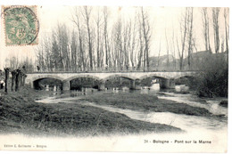 CPA Bologne (52) - Pont Sur La Marne - Postée En 1906 - Edit. E. Guillaume à Bologne N° 24 - Altri Comuni