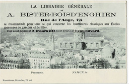 Carte Publicitaire La Librairie Générale A.Bister-Boisd'Enghien Rue De L'Ange N° 75 à Namur - Publicidad