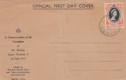 COVER. FIRST DAY. KENYA. CORONATION ELISABETH 2 - Other & Unclassified